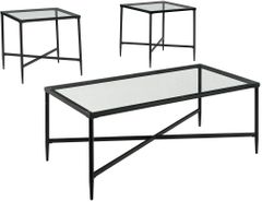 Signature Design by Ashley® Augeron 3 Piece Black Occasional Table Set