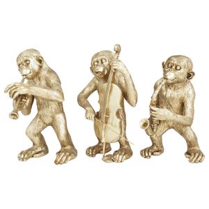 Uma Home Set of 3 Monkey Musicians