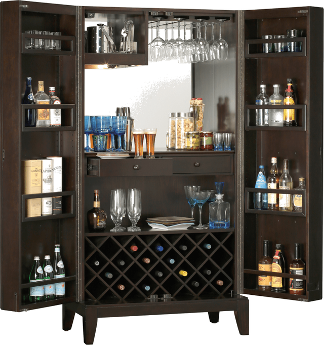 Howard Miller® Barolo Black Coffee Wine & Bar Cabinet 1
