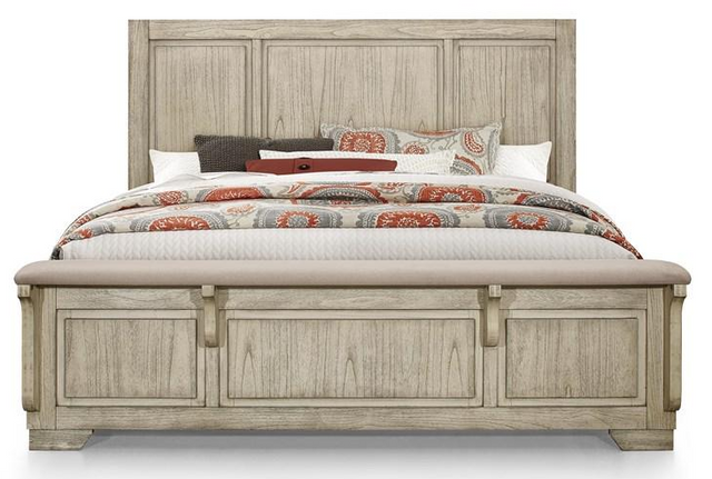 New Classic® Home Furnishings Ashland Rustic White Western King Bed-0
