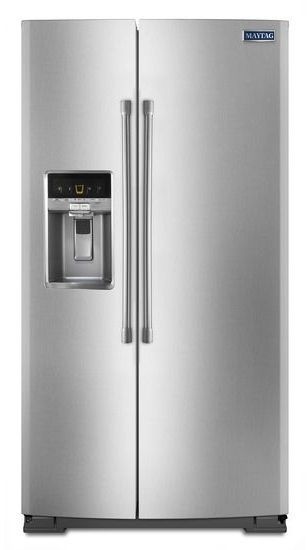 Maytag® 26 Cu. Ft. Side-by-Side Refrigerator-Monochromatic Stainless Steel