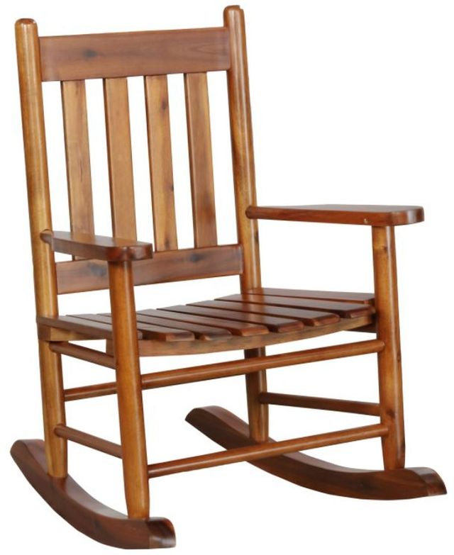 Coaster® Slat Back Youth Golden Brown Rocking Chair