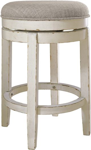 Signature Design by Ashley® Realyn Chipped White Counter Height Bar Stool