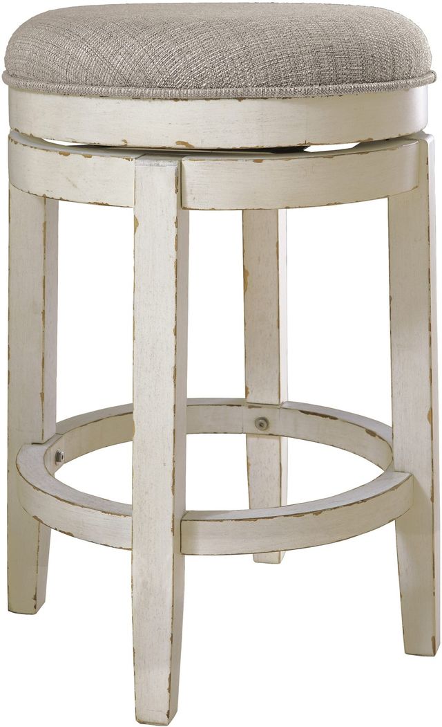 Signature Design by Ashley® Realyn Chipped White Counter Height Stool-0