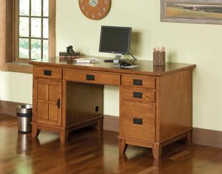 homestyles® Lloyd Brown Pedestal Desk