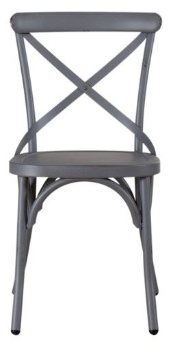Liberty Furniture Vintage Dark Gray X Back Side Chair 1