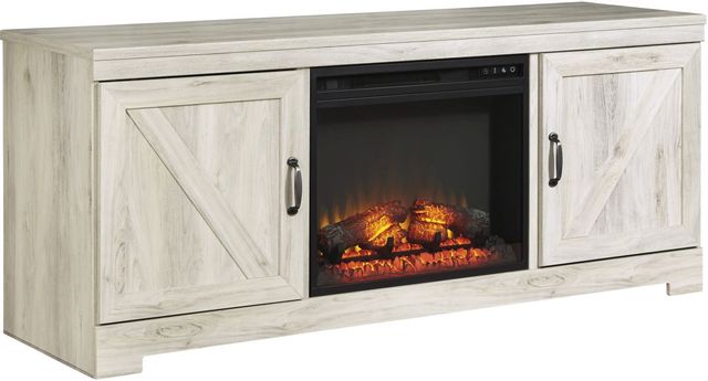 Signature Design by Ashley® Bellaby Whitewash 63" TV Stand with Electric Fireplace-0