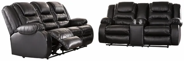 Signature Design by Ashley® Vacherie 2-Piece Black Living Room Seating Set