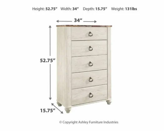 Commode Willowton, blanc, Signature Design by Ashley® 3
