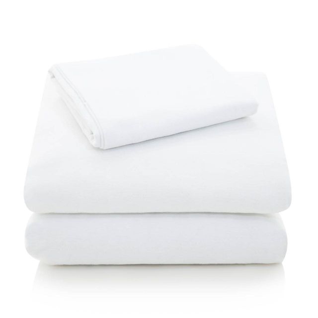 Malouf® Woven™ Portuguese Flannel White Split King Sheet Set