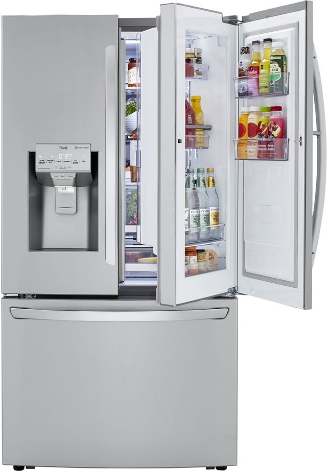 LG 23.5 Cu. Ft. PrintProof™ Stainless Steel Counter Depth French Door Refrigerator-3