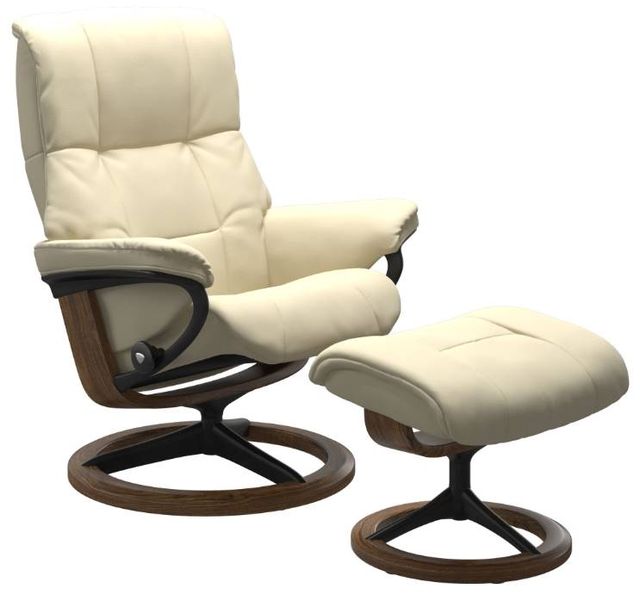 Stressless® by Ekornes® Mayfair Medium Signature Base Chair and Ottoman 0