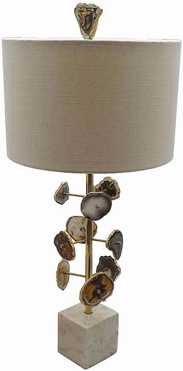 A & B Home Brass/White Table Lamp-1