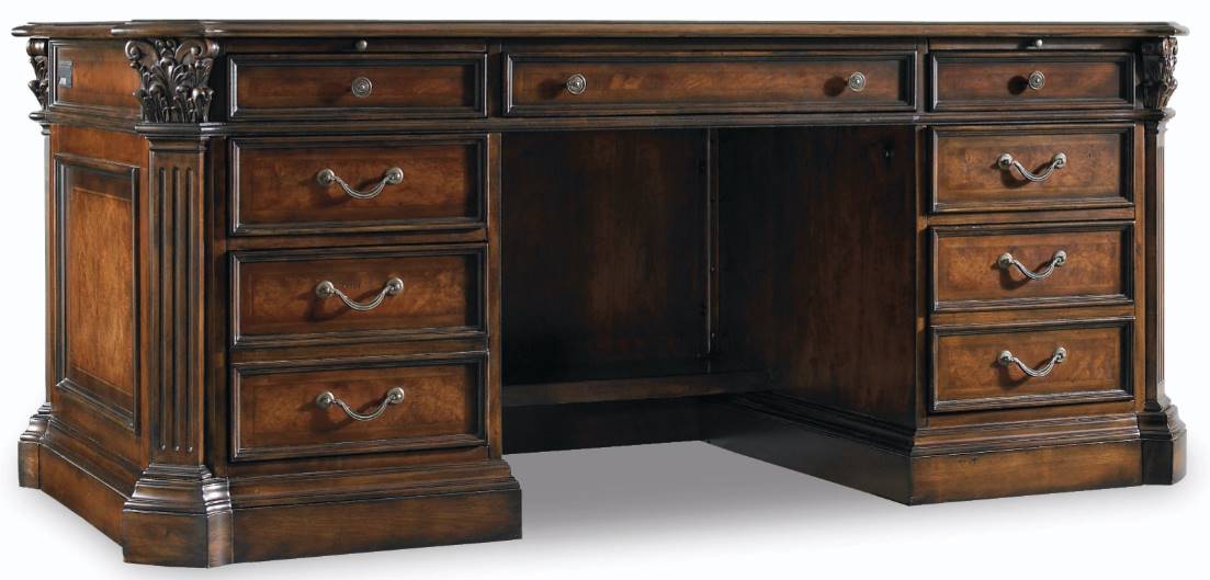 Hooker® Furniture European Renaissance II Dark Rich Brown 73" Executive Desk