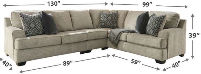 Signature Design by Ashley® Bovarian 3-Piece Stone Sectional-3