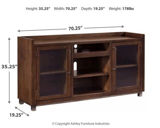 Signature Design by Ashley® Starmore Brown Extra Large TV Stand with Fireplace Option 5