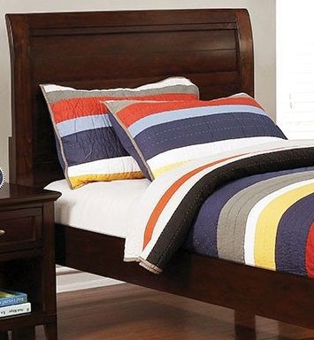 Furniture of America® Brogan Brown Cherry Twin Panel Bed 1