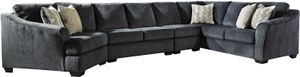 Signature Design by Ashley® Eltmann 4-Piece Slate Right-Arm Facing Sectional with Armless Chair and Cuddler