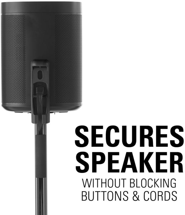 Sanus® Black Adjustable Height Wireless Speaker Stand Pair 3