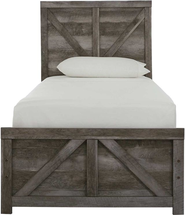 Signature Design by Ashley® Wynnlow Gray Twin Crossbuck Panel Bed-1