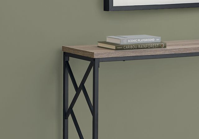 Monarch Specialties Inc. Taupe 44" Black Metal Hall Console Table 3