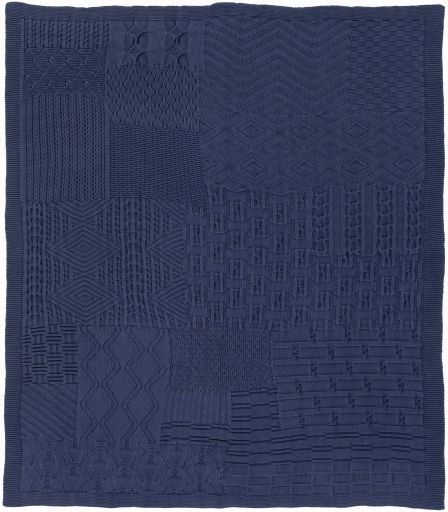 Surya Copen Dark Blue 50"x60" Throw Blanket-1