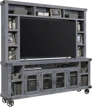 aspenhome® Industrial Smokey Grey 85" Console and Hutch