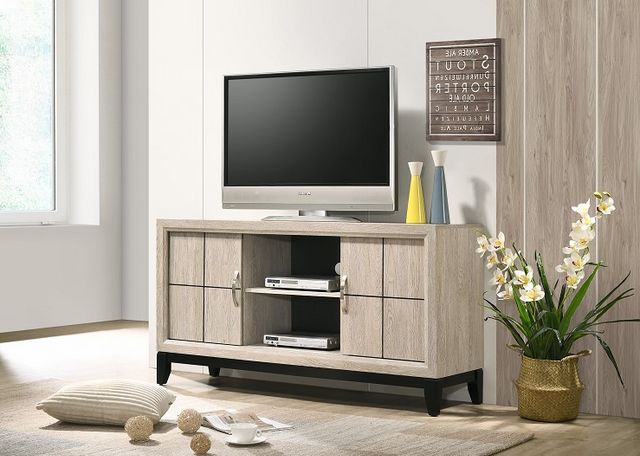 Crown Mark Akerson Drift Wood TV Stand-1