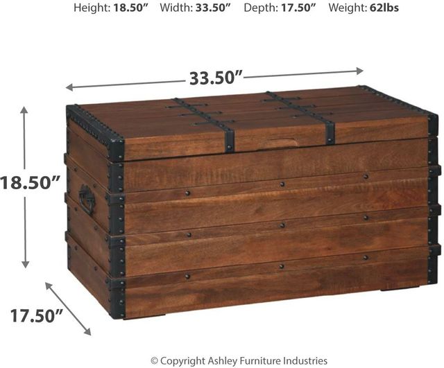 Signature Design by Ashley® Kettleby Brown Storage Trunk 9