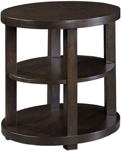 Progressive Furniture Kenny Walnut Chocolate Storage Counter Table