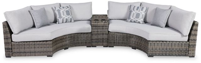 Signature Design by Ashley® Harbor Court 3-Piece Gray Outdoor Sectional
