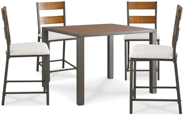 Signature Design by Ashley® Stellany 5-Piece Brown/Gray Counter Height Dining Set