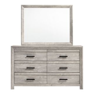 Elements Ellen White Six-Drawer Dresser & Mirror