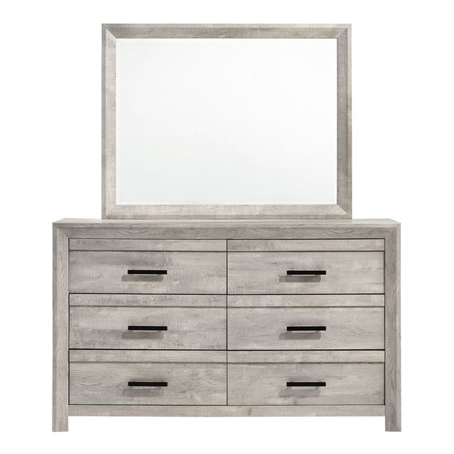 Elements Ellen White Six-Drawer Dresser & Mirror-0