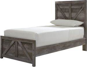 Signature Design by Ashley® Wynnlow Gray Twin Crossbuck Panel Bed