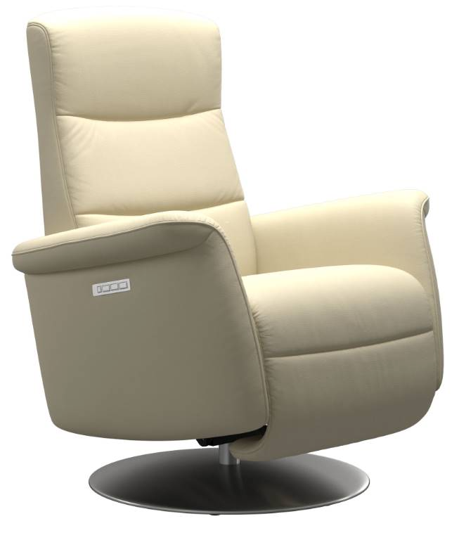 Stressless® by Ekornes® Mike Large Moon Steel Base Power Recliner ...