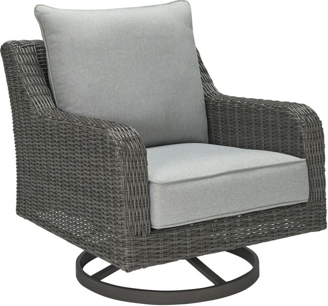 Signature Design by Ashley® Elite Park Gray Outdoor Swivel Lounge with Cushion-0