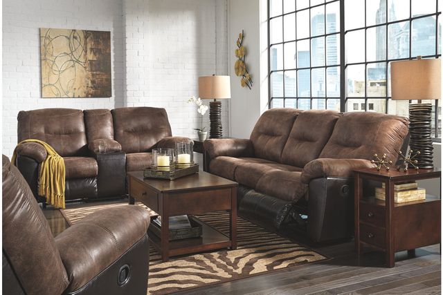 Signature Design by Ashley® Follett Double Reclining Loveseat with Console 6