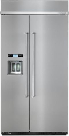 KitchenAid® 25.0 Cu. Ft. Stainless Steel with PrintShield™ Finish Built In Side-By-Side Refrigerator-KBSD602ESS