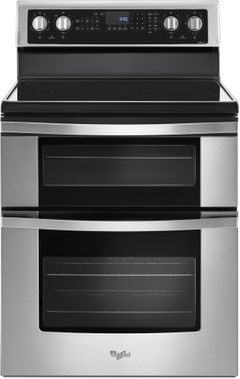 Whirlpool® 30" Stainless Steel Free Standing Double Oven Electric Range-WGE745C0FS