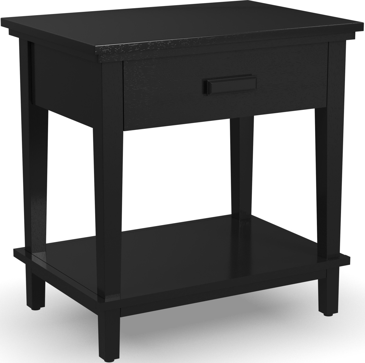 black open nightstand