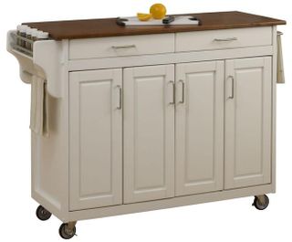 homestyles® Create-a-Cart Warm Oak/White Kitchen Cart