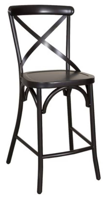 Liberty Vintage Black X Back Counter Chair - Set of 2-0
