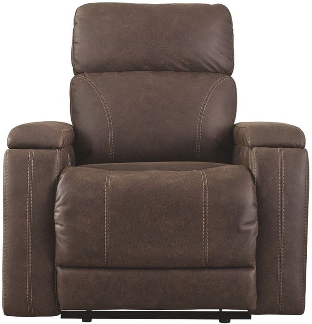 Signature Design By Ashley® Rowlett Walnut Power Recliner Furniture Loft Osage City Kansas 9532