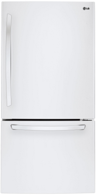 LG 22 Cu. Ft. Wide Bottom Freezer Refrigerator-White 0