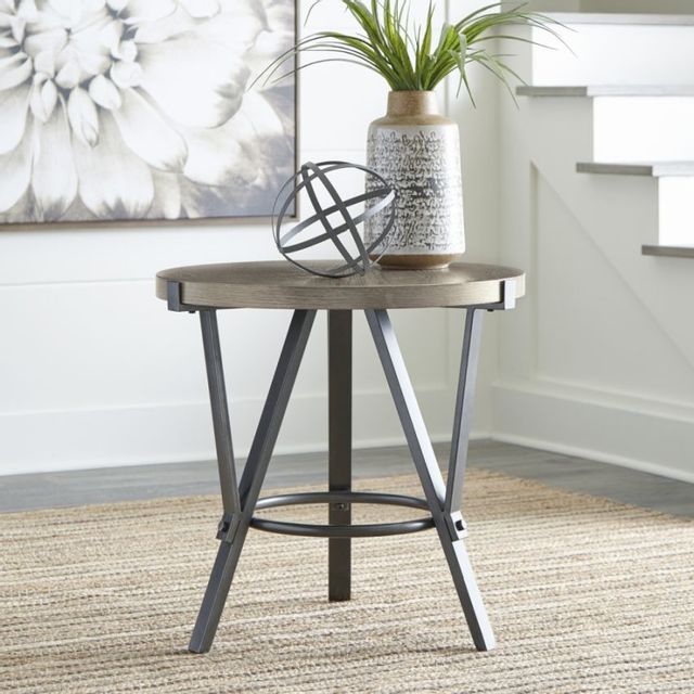 Signature Design by Ashley® Zontini Light Brown Round End Table 3