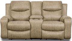 Southern Motion™ Marvel Pinnacle Dove Reclining Loveseat with Power Headrest