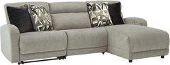 Signature Design by Ashley® Colleyville 3-Piece Stone Power Reclining Sectional