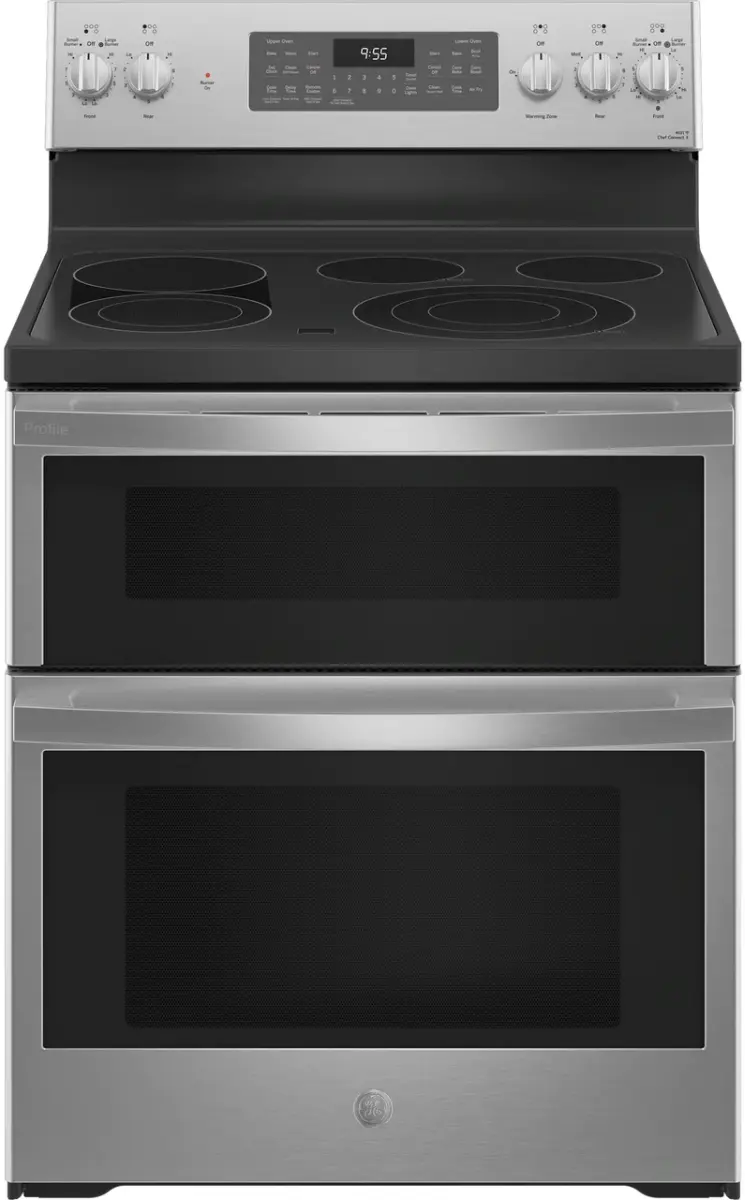 GE® Profile™ 30" Fingerprint Resistant Stainless Steel Smart Free Standing Electric Convection Range