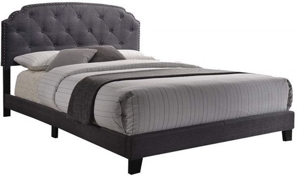 ACME Furniture Tradilla Gray Queen Platform Upholstered Bed